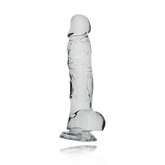 8" COCK W/ BALLS - CLEAR